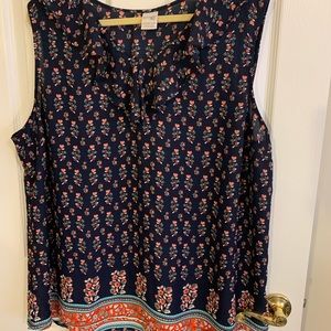 Perfect blue print sleeveless tank